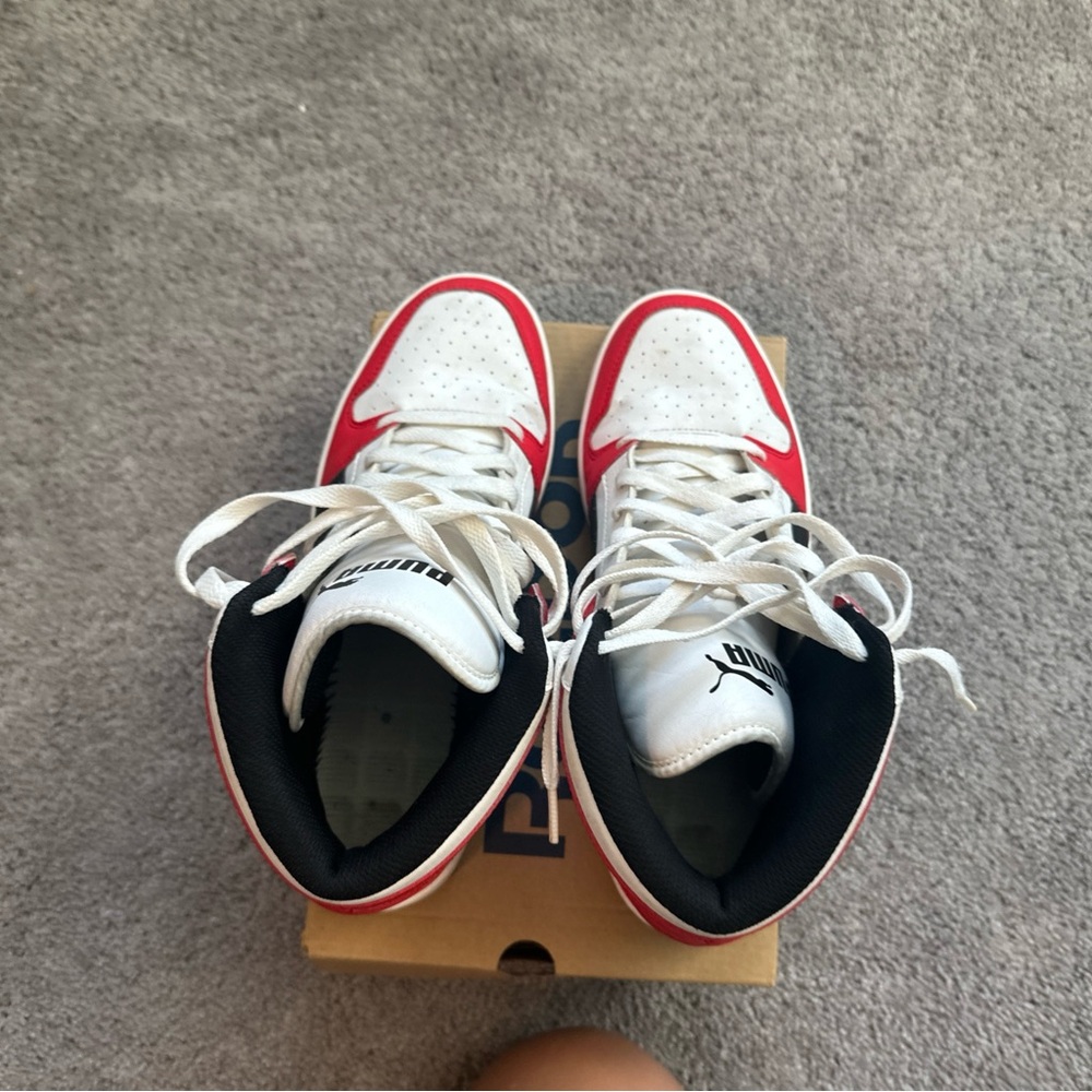 Puma White-puma Black-high Risk Red size 9